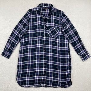 GAP x Pendleton Shirt Dress Womens Large Flannel Tunic Blue Comfort Fashion